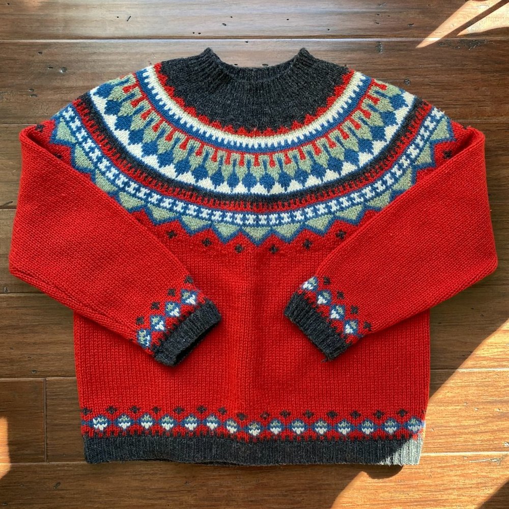 EDDIE BAUER || FAIR ISLE SWEATER